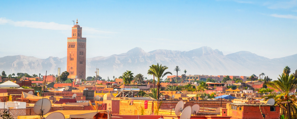 The skyline of Marrakesh.